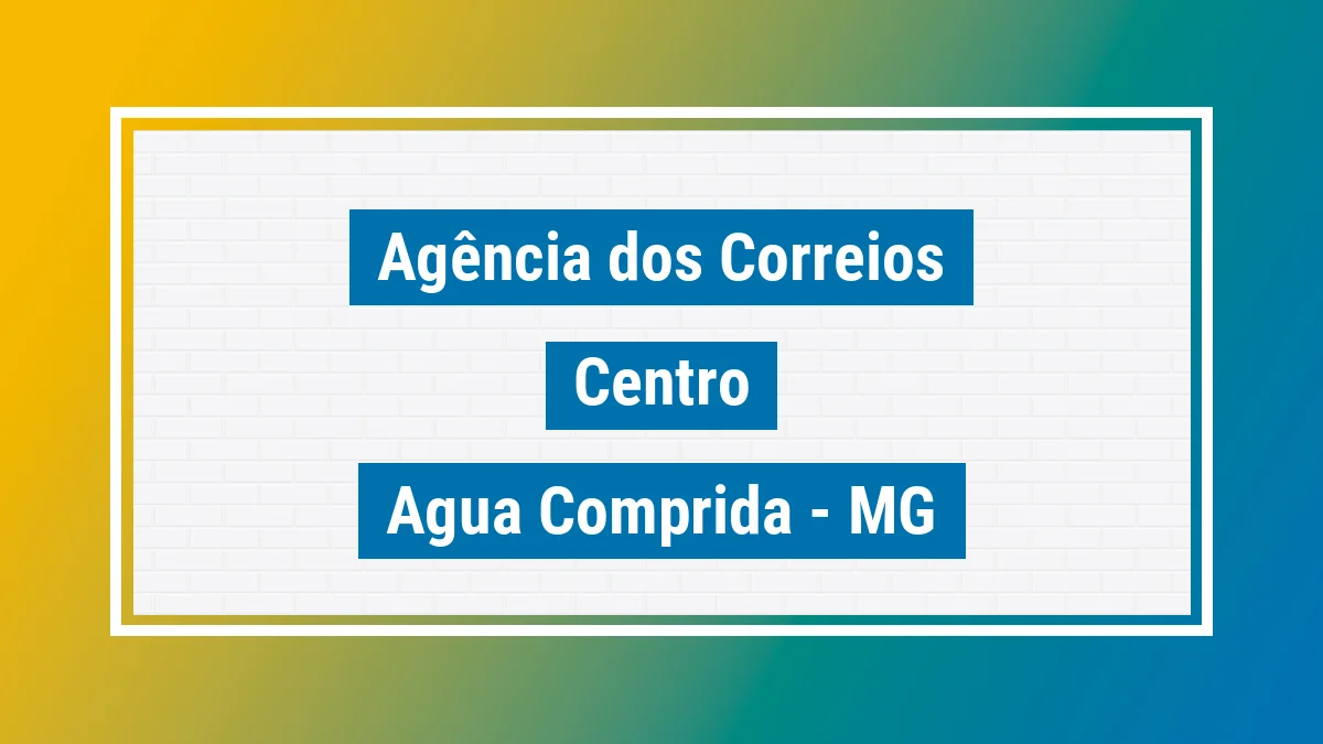 Imagem ilustrativa correios Centro Água Comprida MG