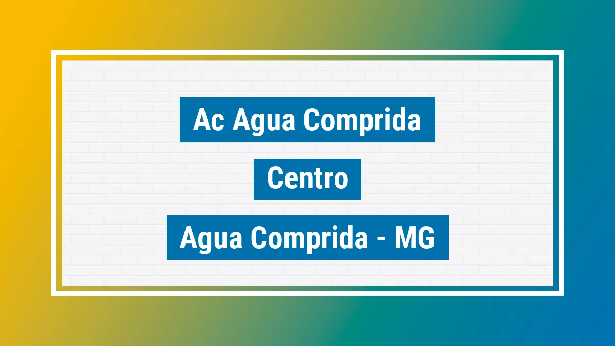 Unidade de agência dos Correios Ac Agua Comprida Centro Água Comprida MG