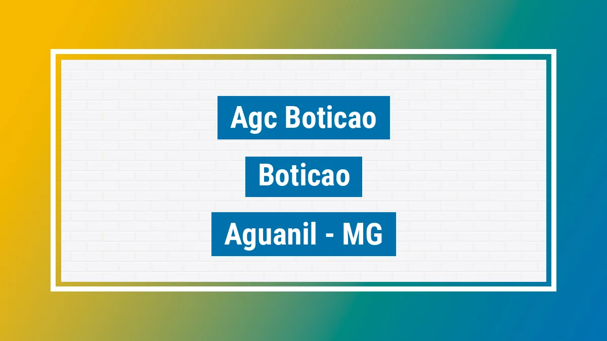 Unidade de agência dos Correios Agc Boticao Boticão Aguanil MG