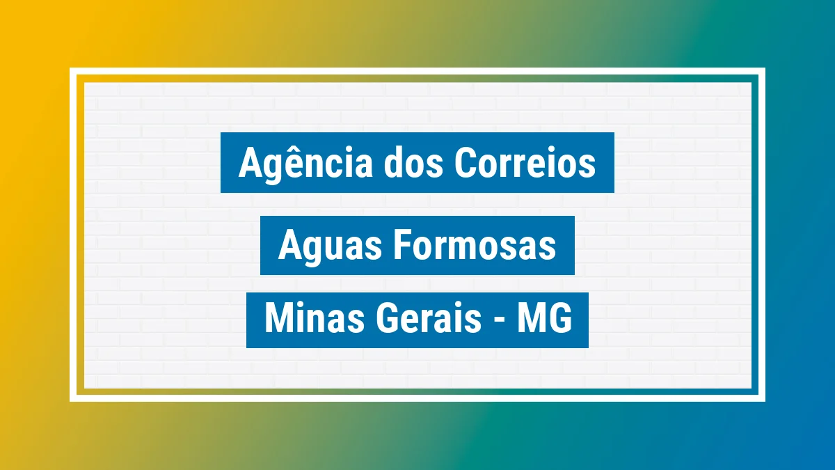 Imagem ilustrativa correios Águas Formosas MG