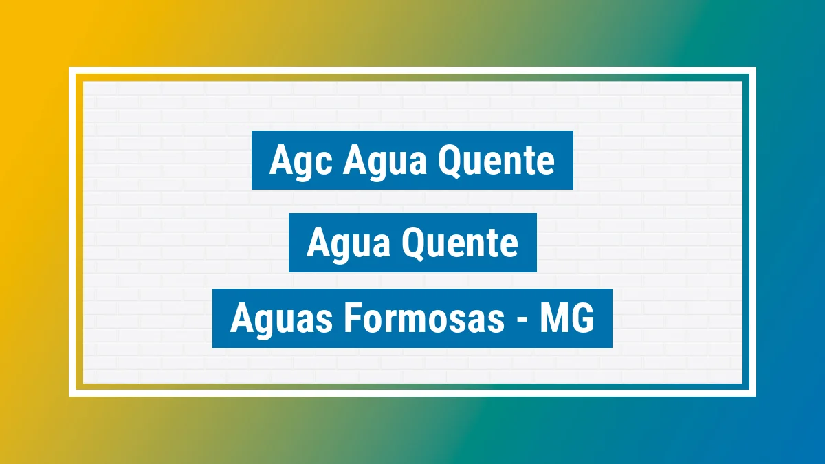 Unidade de agência dos Correios Agc Agua Quente Água Quente Águas Formosas MG