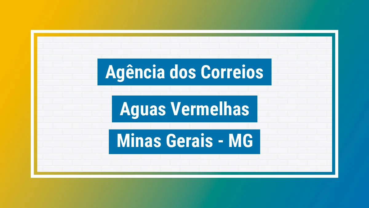 Imagem ilustrativa correios Águas Vermelhas MG