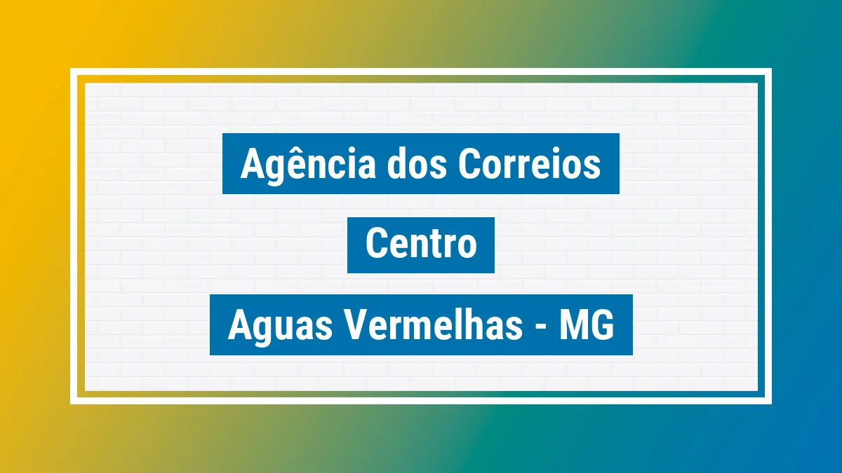 Imagem ilustrativa correios Centro Águas Vermelhas MG