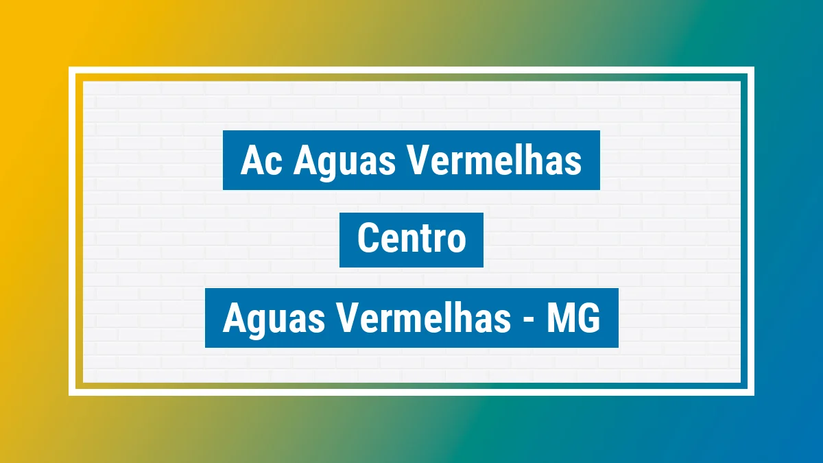 Unidade de agência dos Correios Ac Aguas Vermelhas Centro Águas Vermelhas MG
