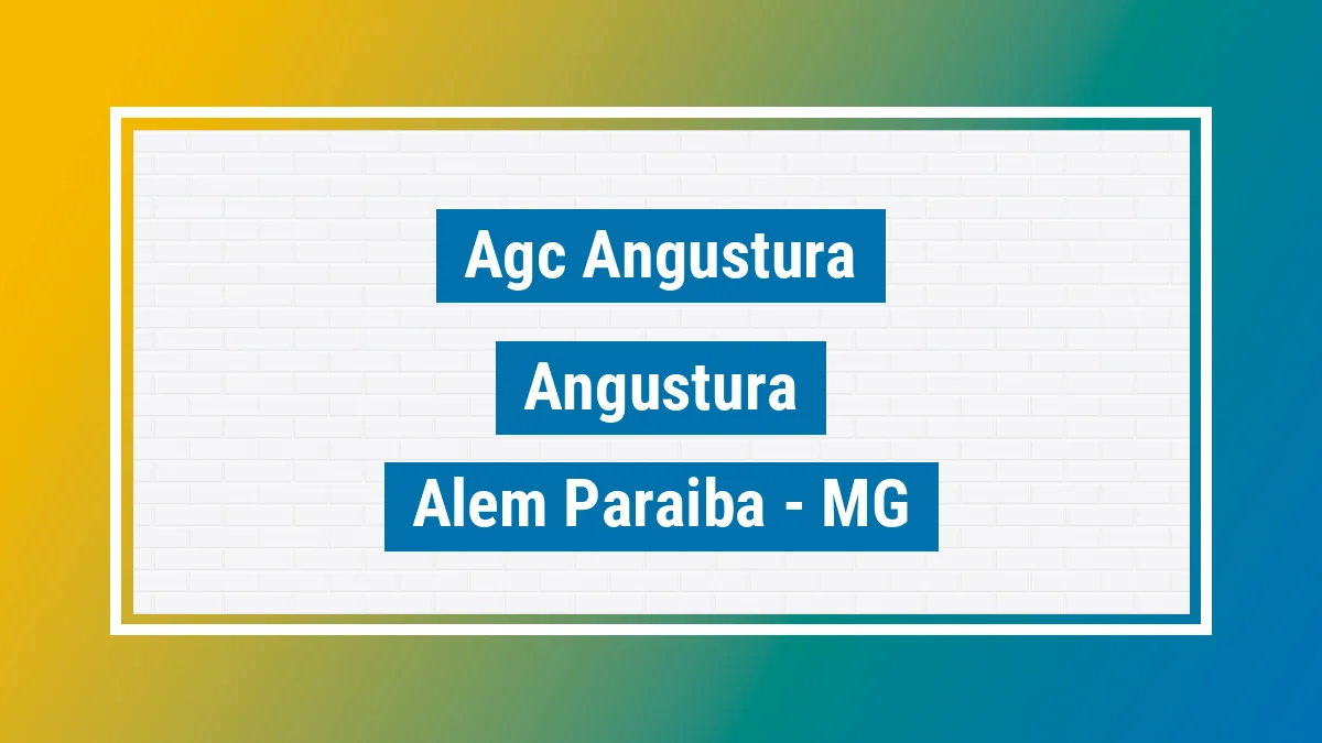 Unidade de agência dos Correios Agc Angustura Angustura Além Paraíba MG