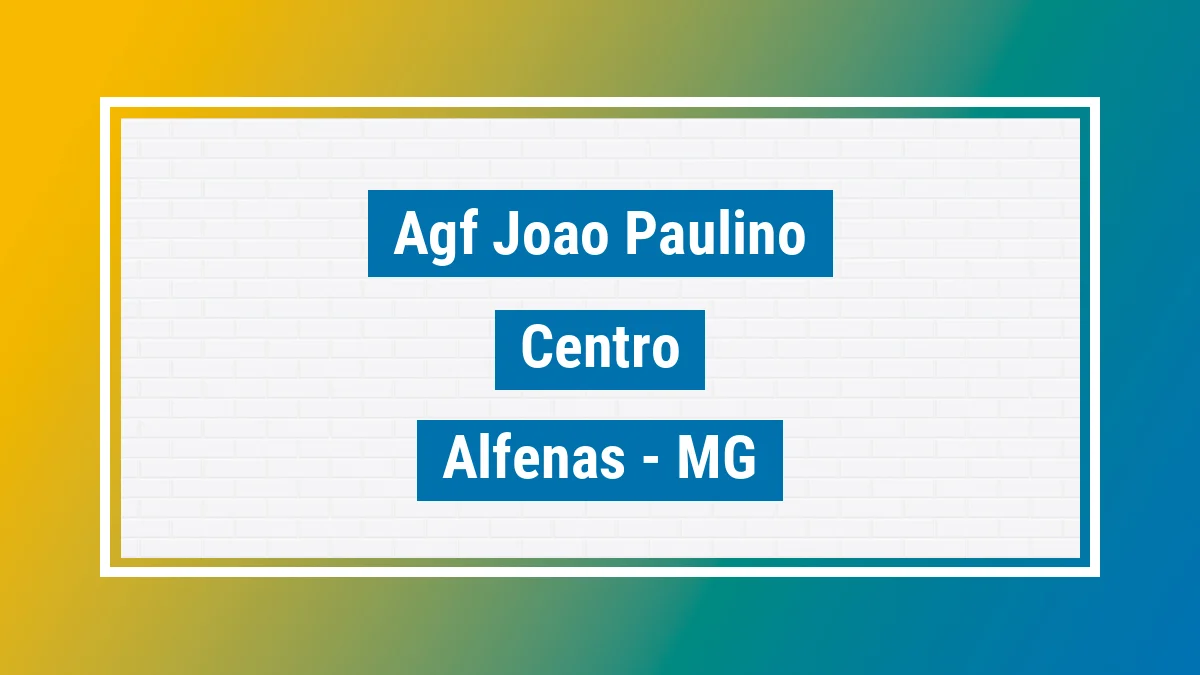 Unidade de agência dos Correios Agf Joao Paulino Centro Alfenas MG