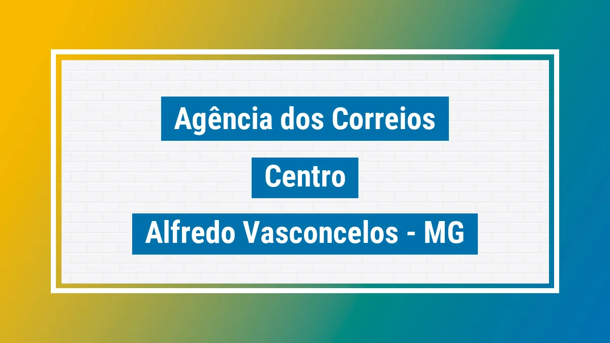 Imagem ilustrativa correios Centro Alfredo Vasconcelos MG