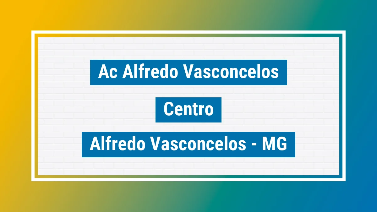Unidade de agência dos Correios Ac Alfredo Vasconcelos Centro Alfredo Vasconcelos MG