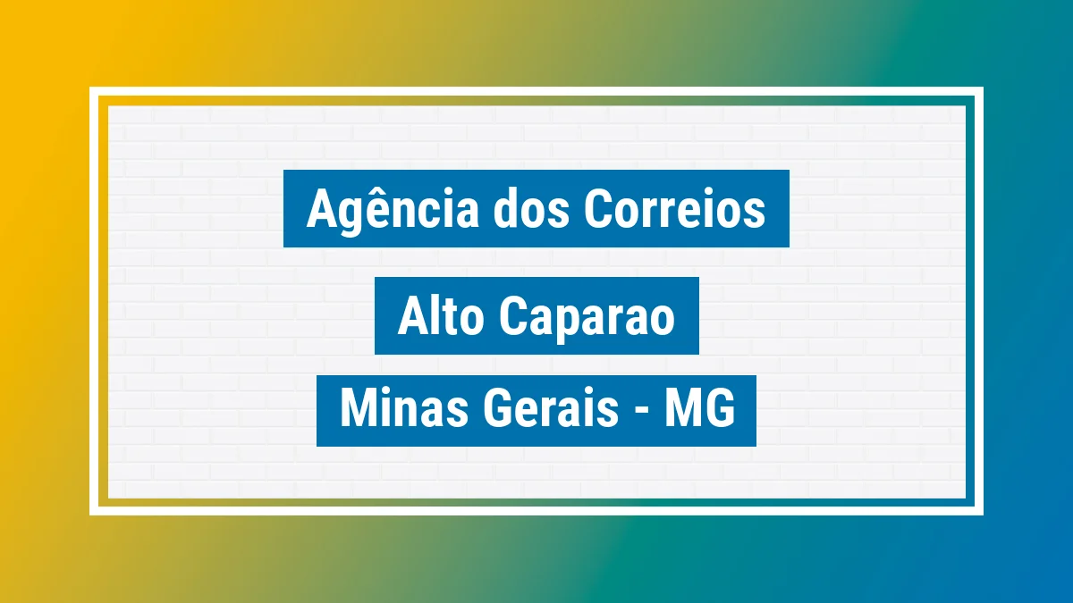 Imagem ilustrativa correios Alto Caparaó MG