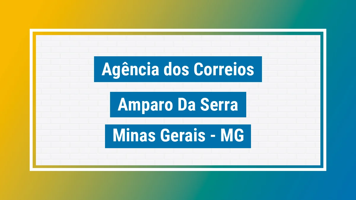 Imagem ilustrativa correios Amparo da Serra MG