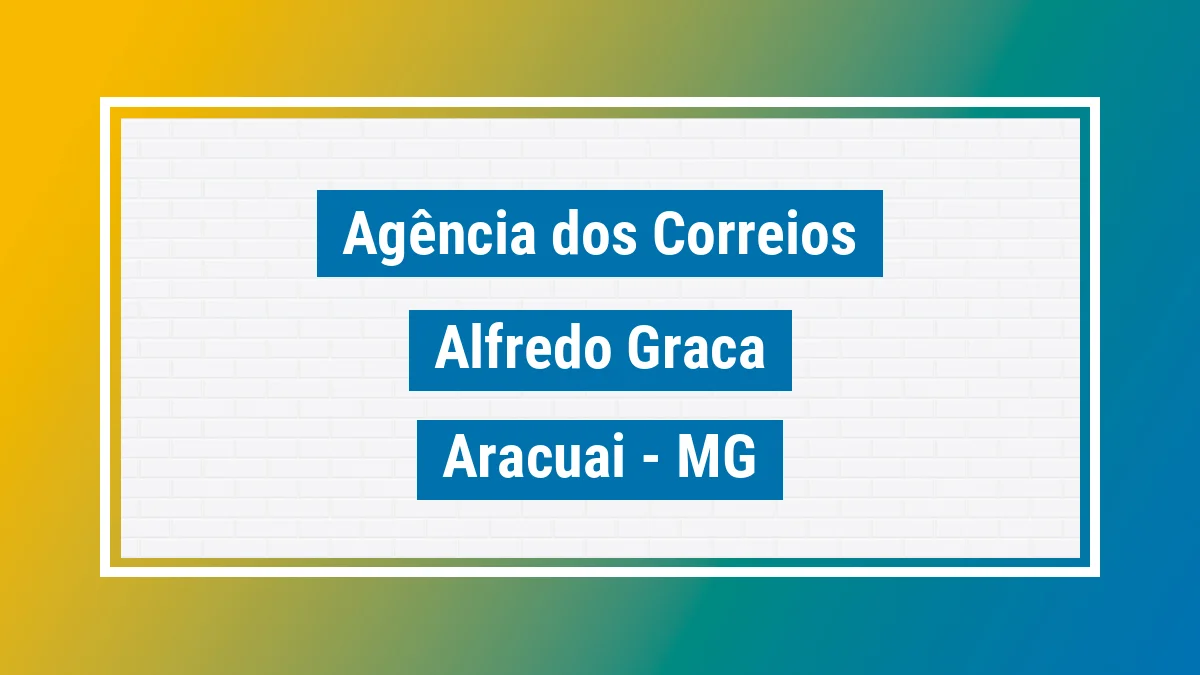 Imagem ilustrativa correios Alfredo Graça Araçuaí MG