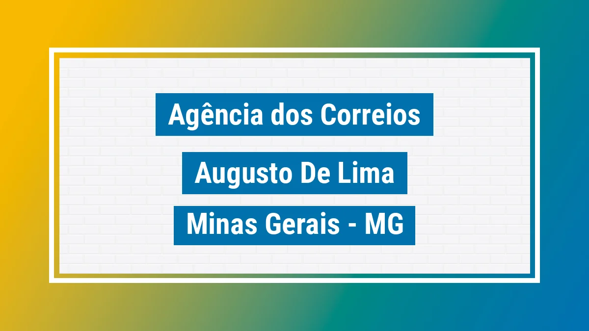 Imagem ilustrativa correios Augusto de Lima MG