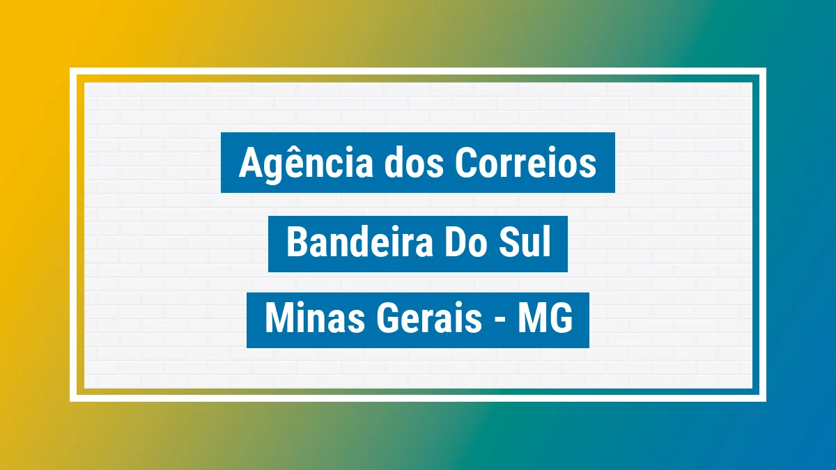 Imagem ilustrativa correios Bandeira do Sul MG