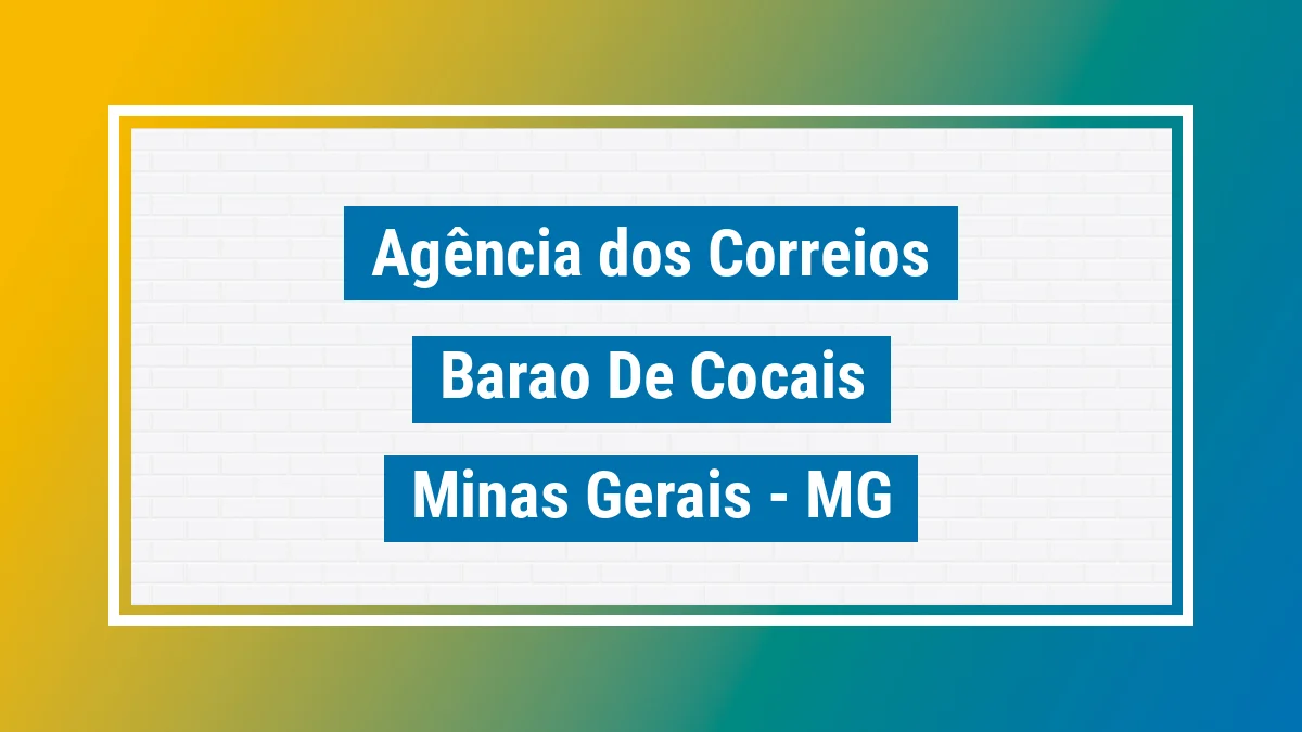 Imagem ilustrativa correios Barão de Cocais MG