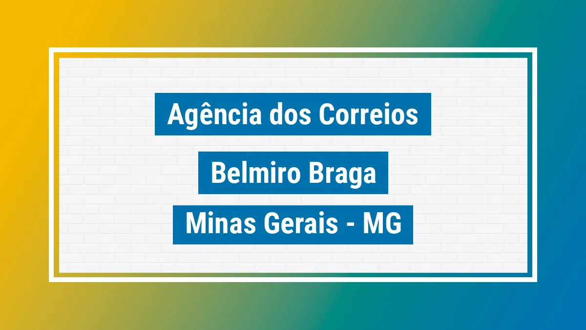 Imagem ilustrativa correios Belmiro Braga MG