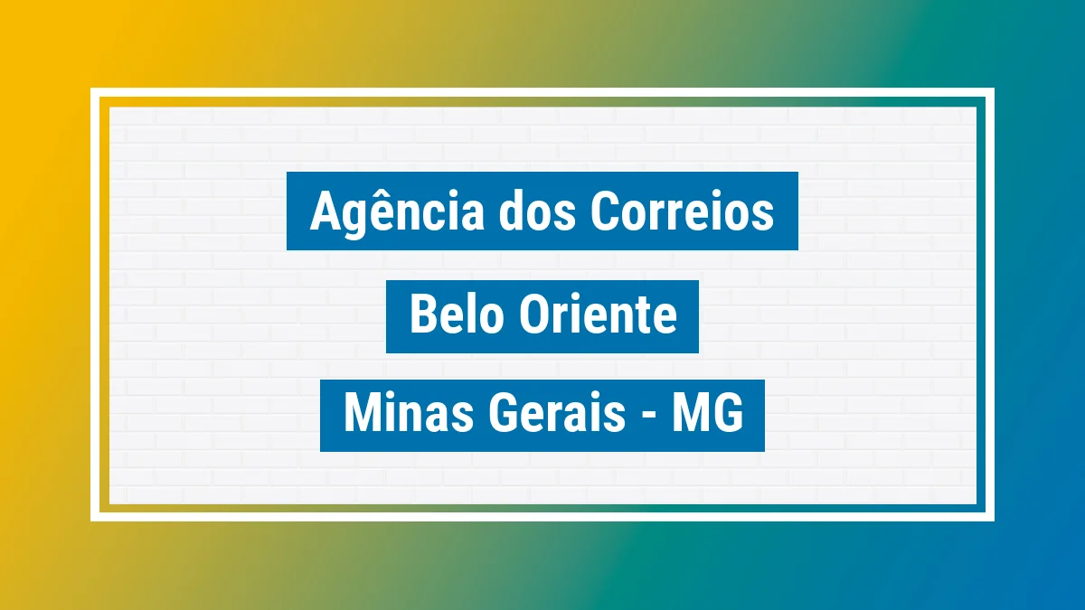 Imagem ilustrativa correios Belo Oriente MG