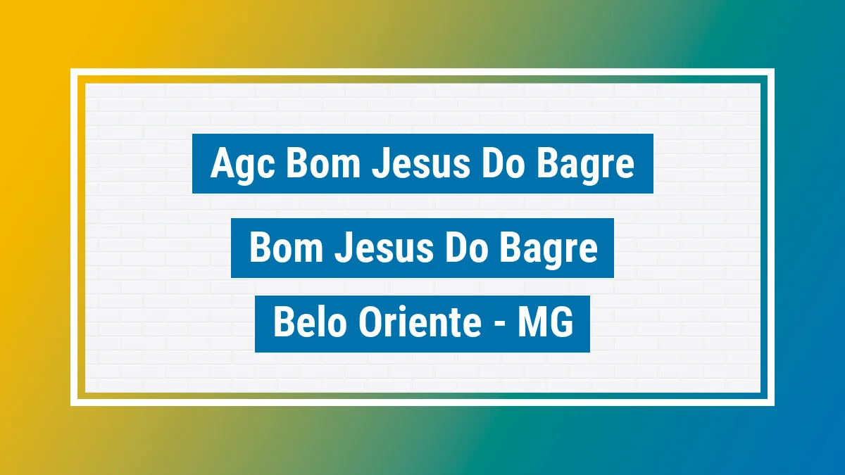 Unidade de agência dos Correios Agc Bom Jesus do Bagre Bom Jesus do Bagre Belo Oriente MG