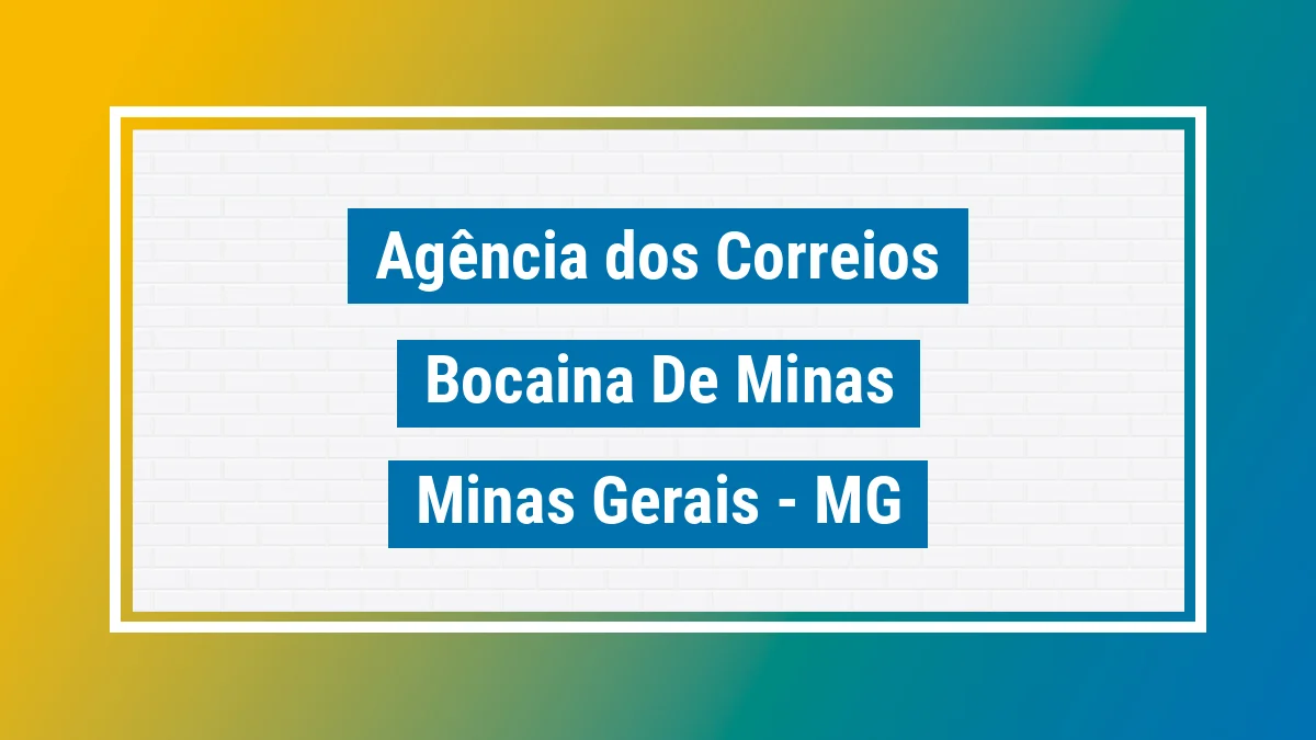 Imagem ilustrativa correios Bocaina de Minas MG