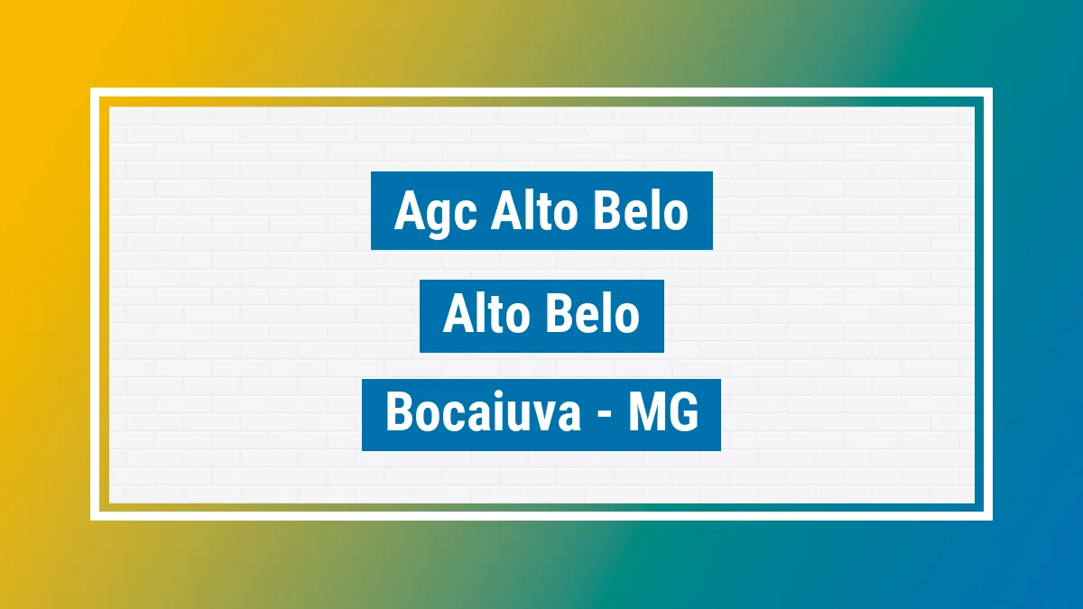Unidade de agência dos Correios Agc Alto Belo Alto Belo Bocaiúva MG