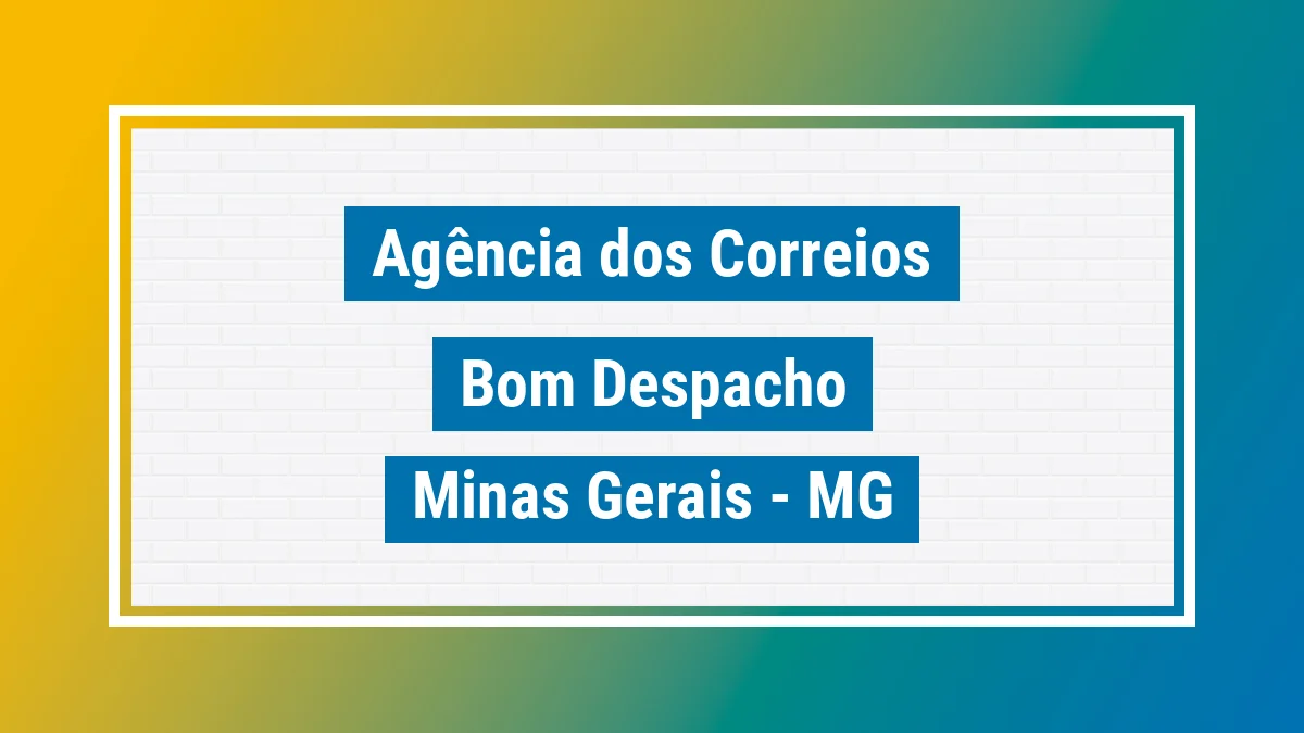 Imagem ilustrativa correios Bom Despacho MG