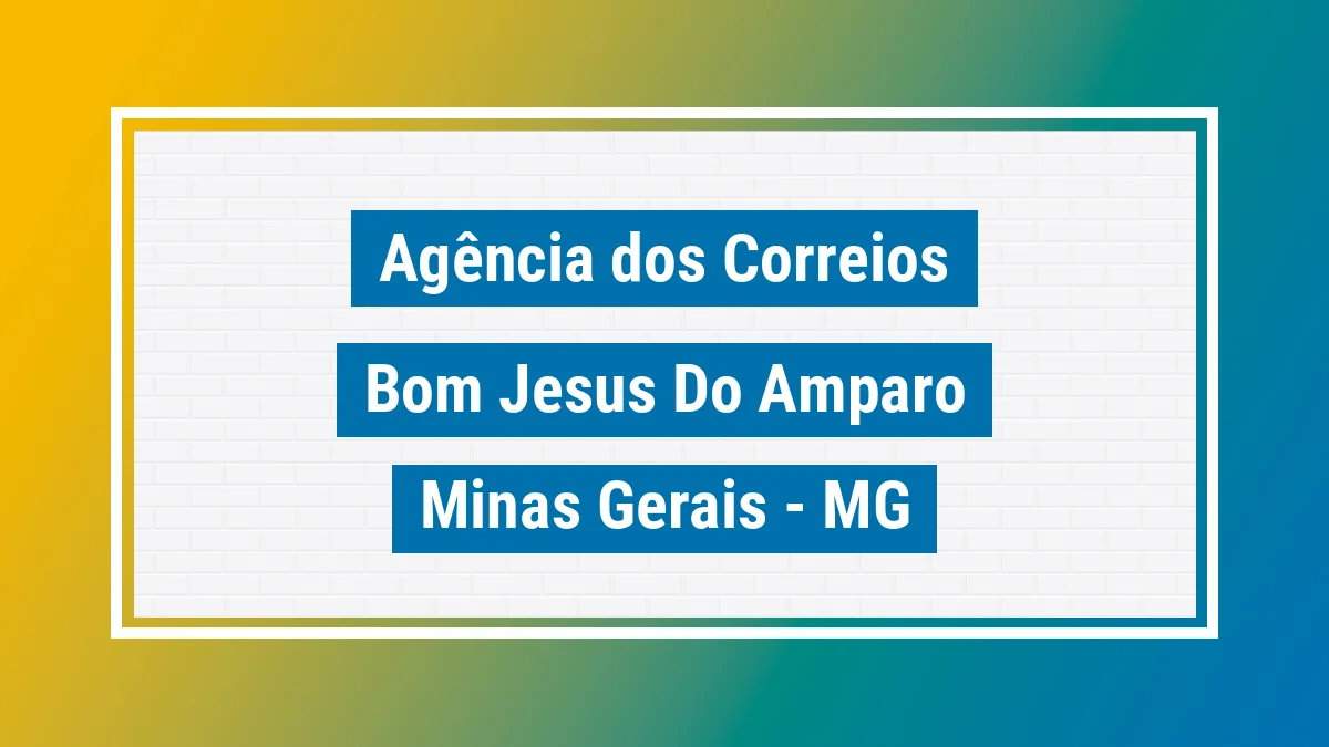 Imagem ilustrativa correios Bom Jesus do Amparo MG