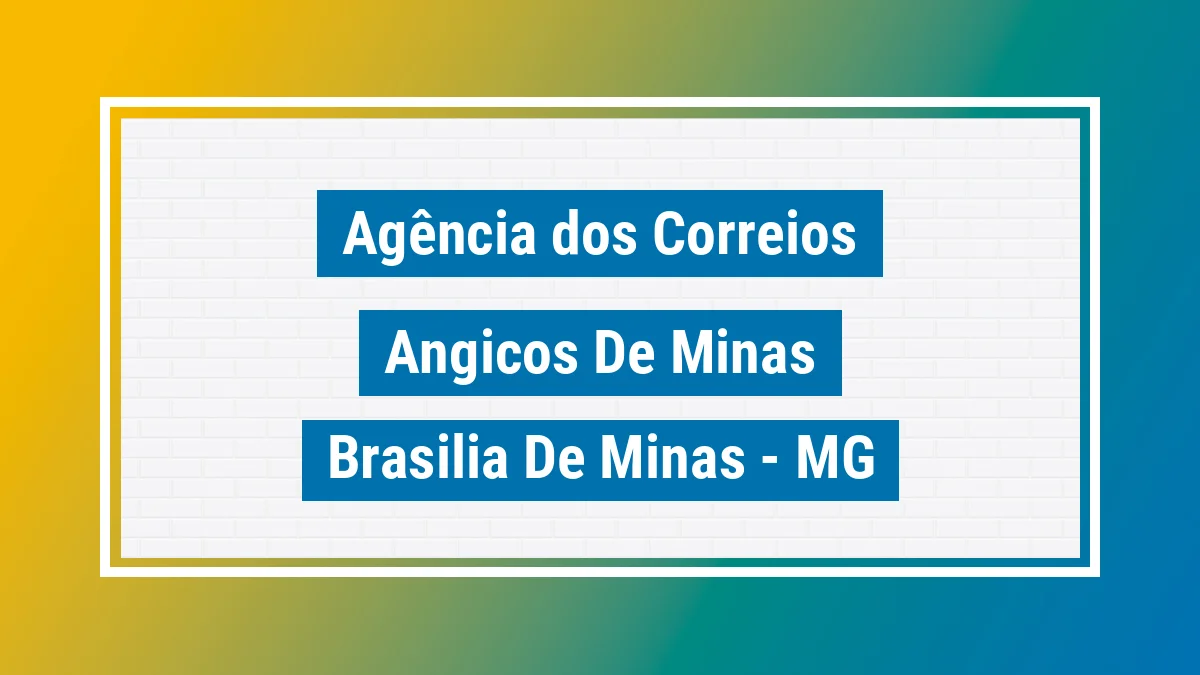 Imagem ilustrativa correios Angicos de Minas Brasília de Minas MG