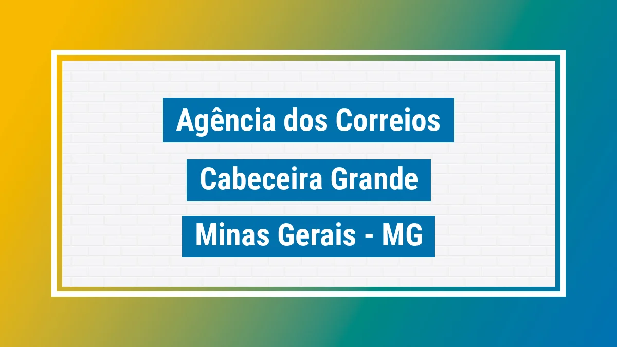 Imagem ilustrativa correios Cabeceira Grande MG