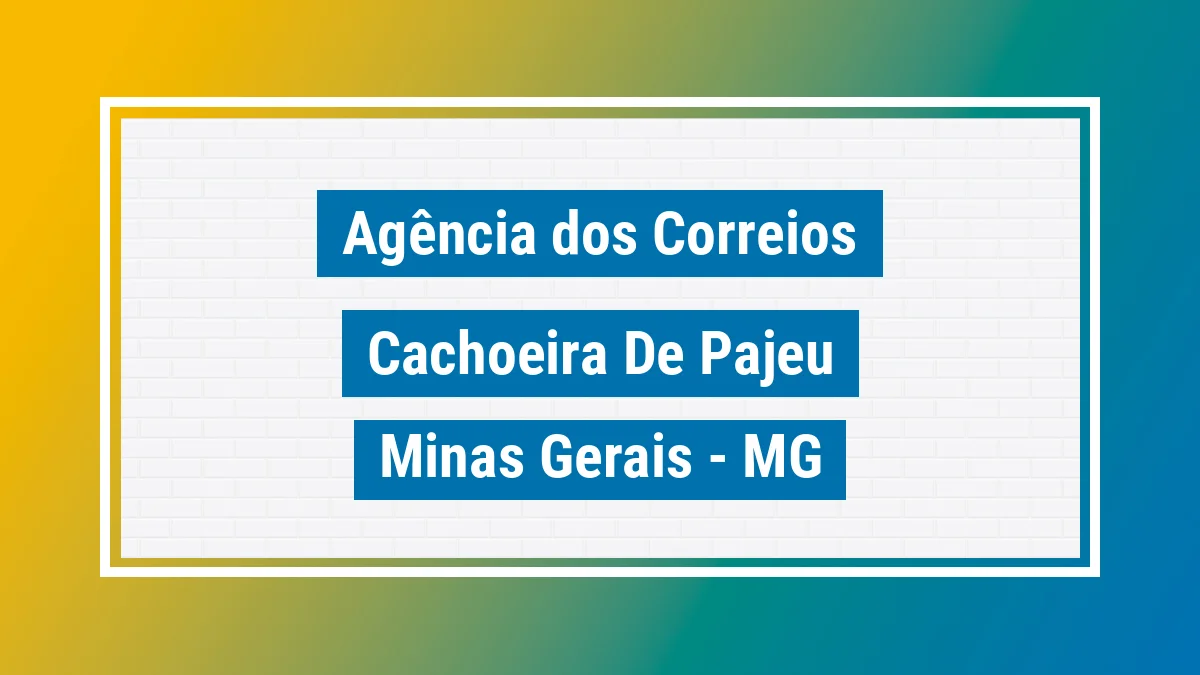 Imagem ilustrativa correios Cachoeira de Pajeú MG