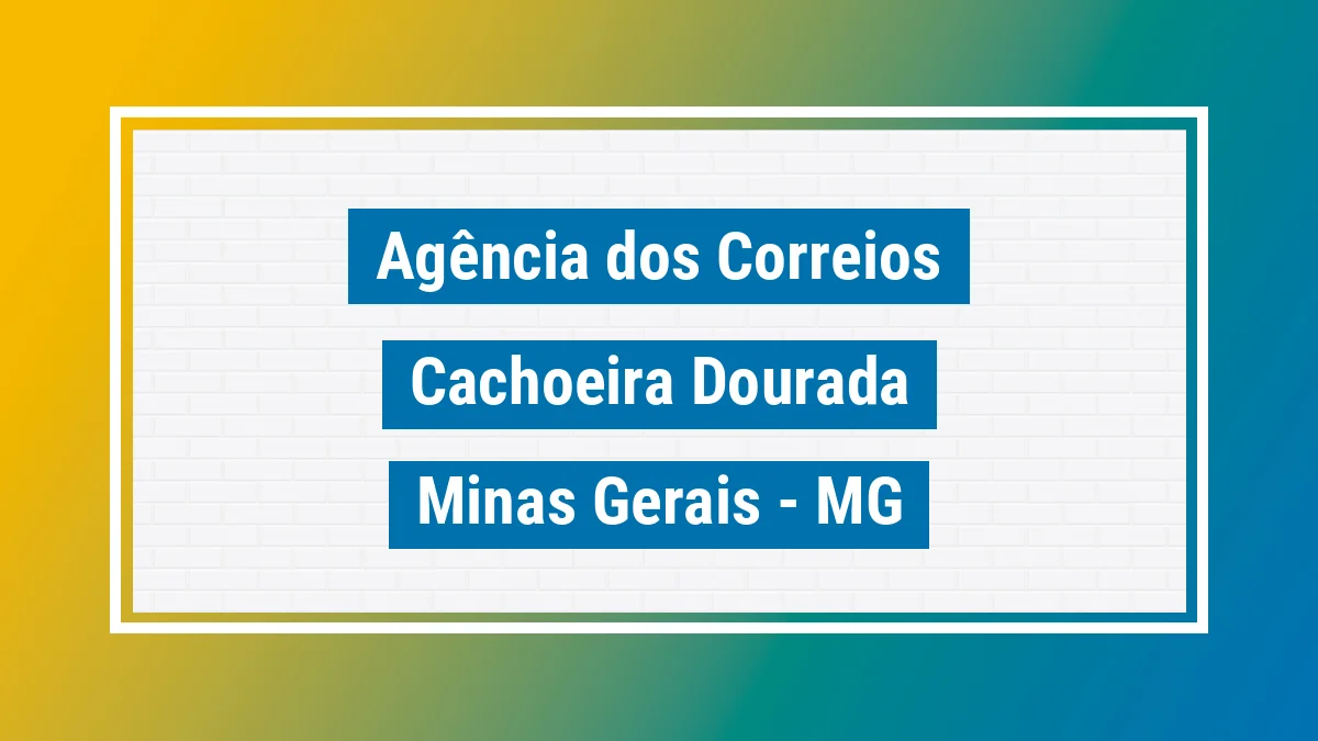 Imagem ilustrativa correios Cachoeira Dourada MG