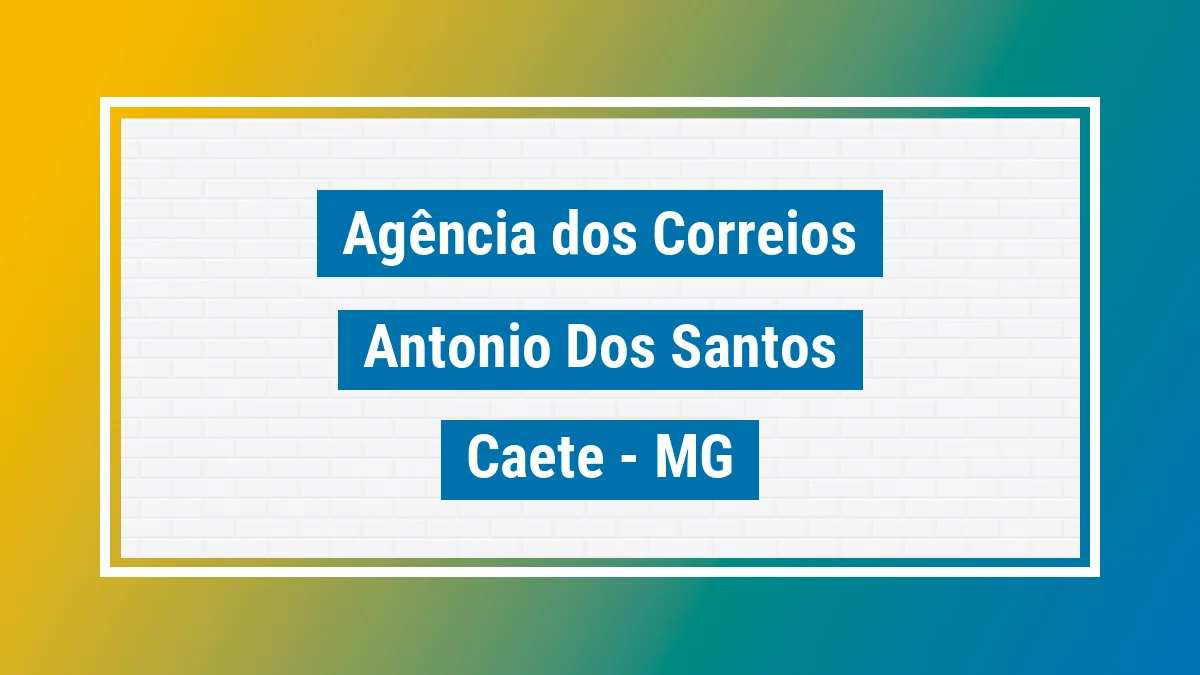 Imagem ilustrativa correios Antônio dos Santos Caeté MG