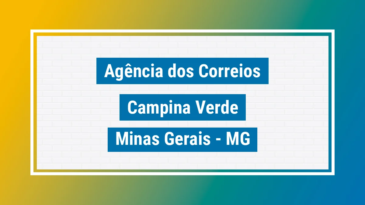 Imagem ilustrativa correios Campina Verde MG