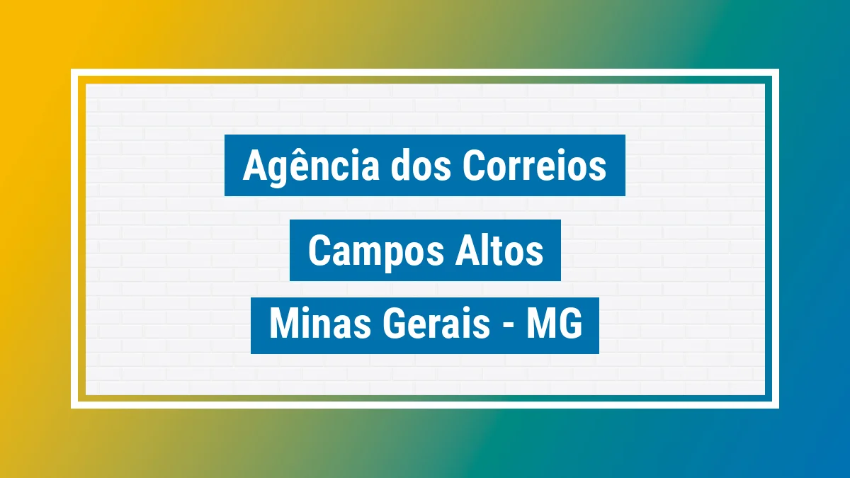 Imagem ilustrativa correios Campos Altos MG