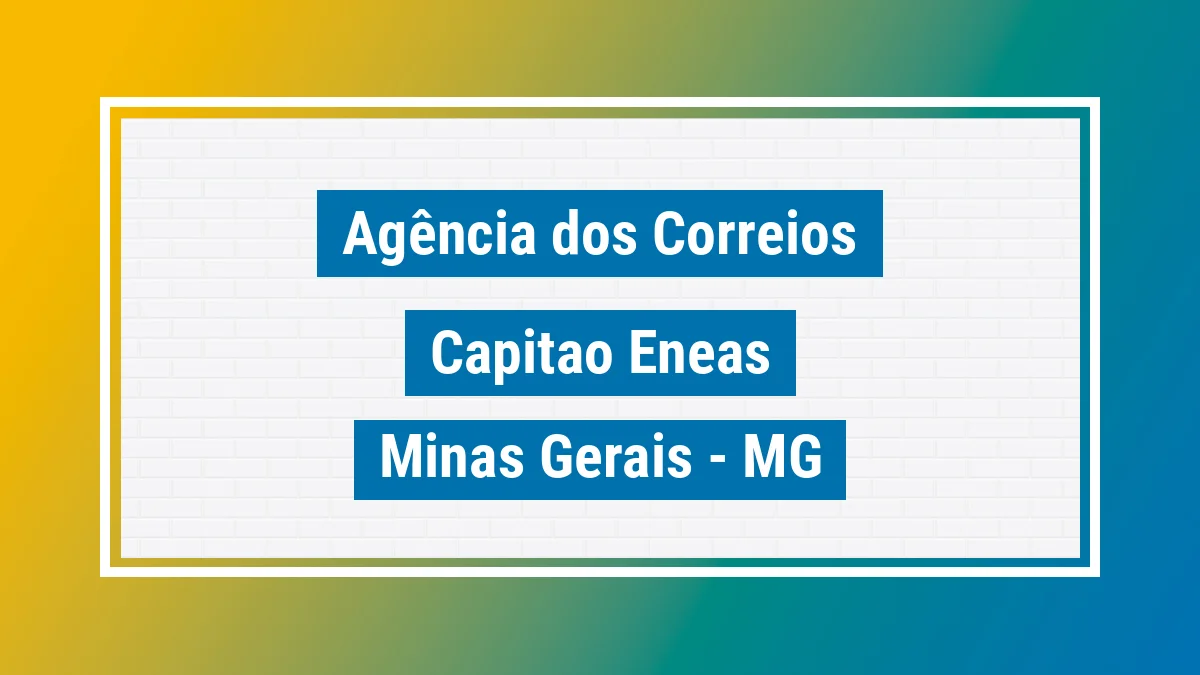 Imagem ilustrativa correios Capitão Enéas MG