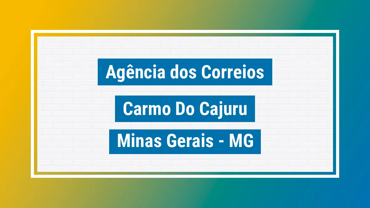 Imagem ilustrativa correios Carmo do Cajuru MG