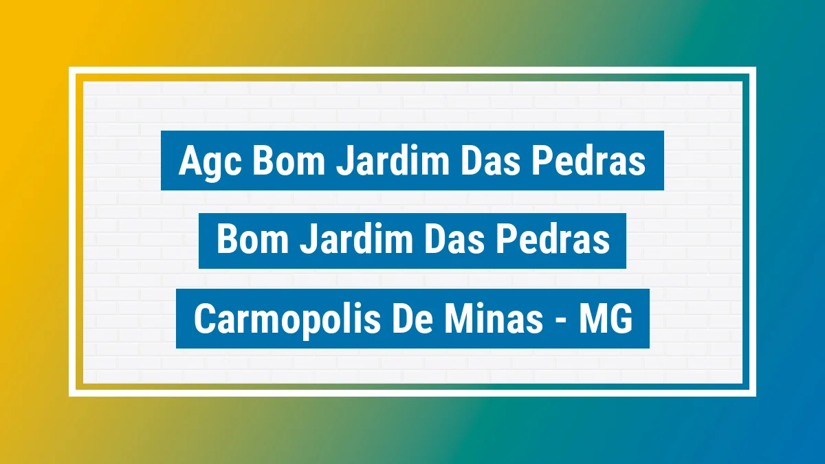 Unidade de agência dos Correios Agc Bom Jardim das Pedras Bom Jardim das Pedras Carmópolis de Minas MG