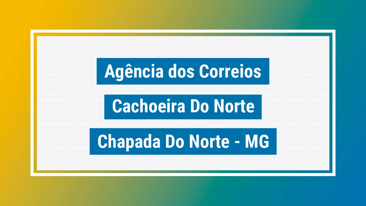 Imagem ilustrativa correios Cachoeira do Norte Chapada do Norte MG