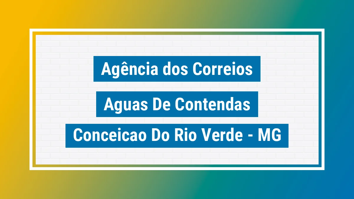 Imagem ilustrativa correios Águas de Contendas Conceição do Rio Verde MG