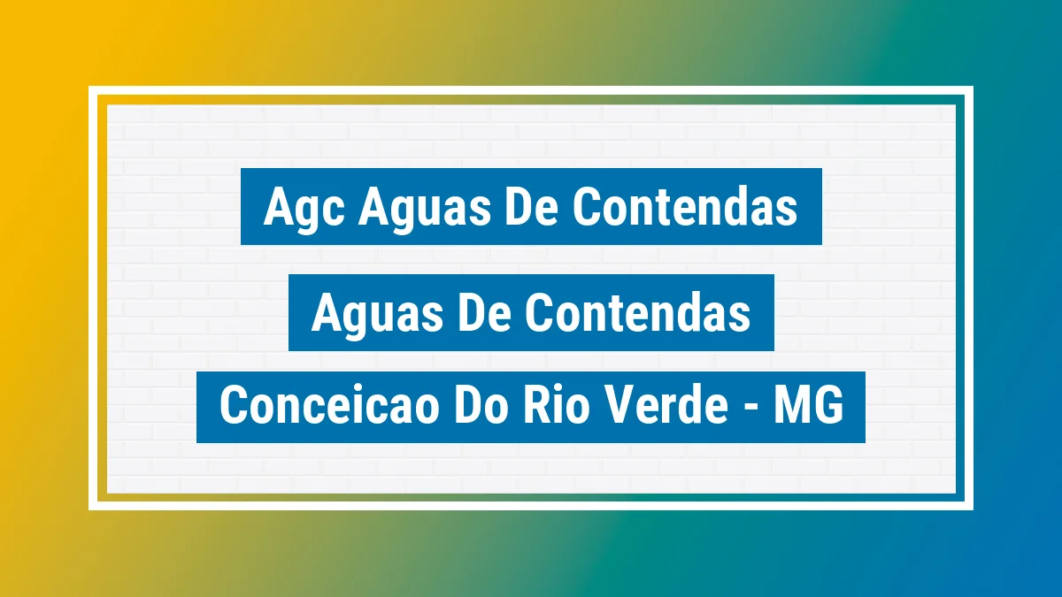 Unidade de agência dos Correios Agc Aguas de Contendas Águas de Contendas Conceição do Rio Verde MG