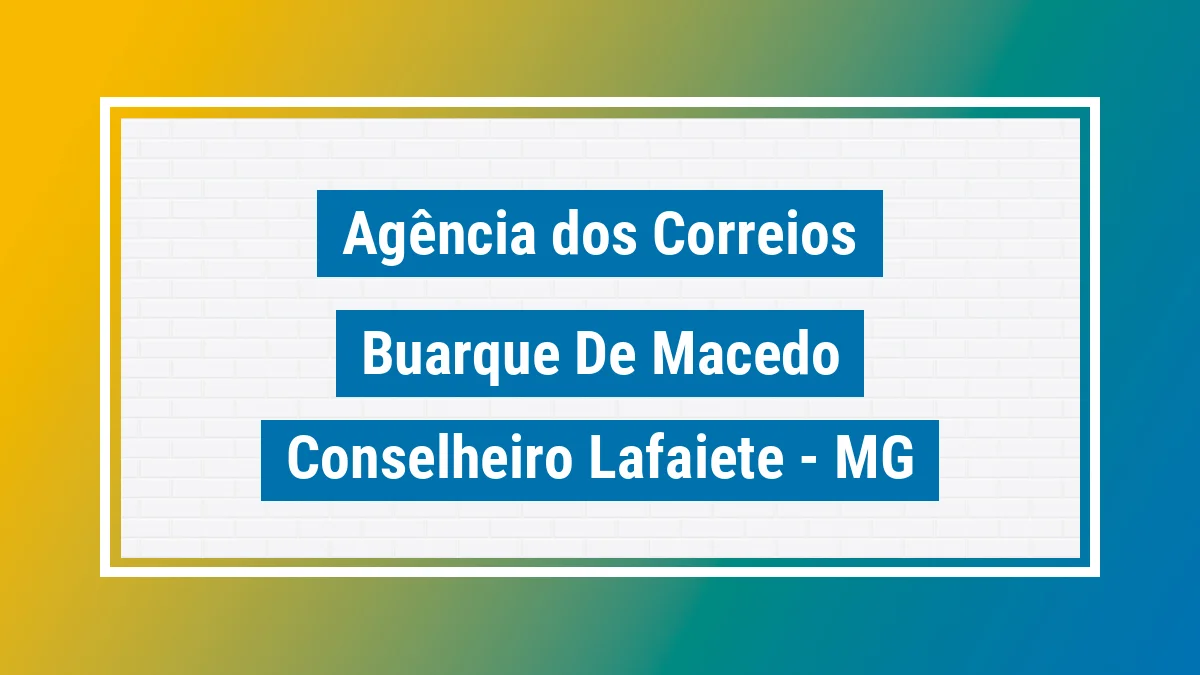 Imagem ilustrativa correios Buarque de Macedo Conselheiro Lafaiete MG