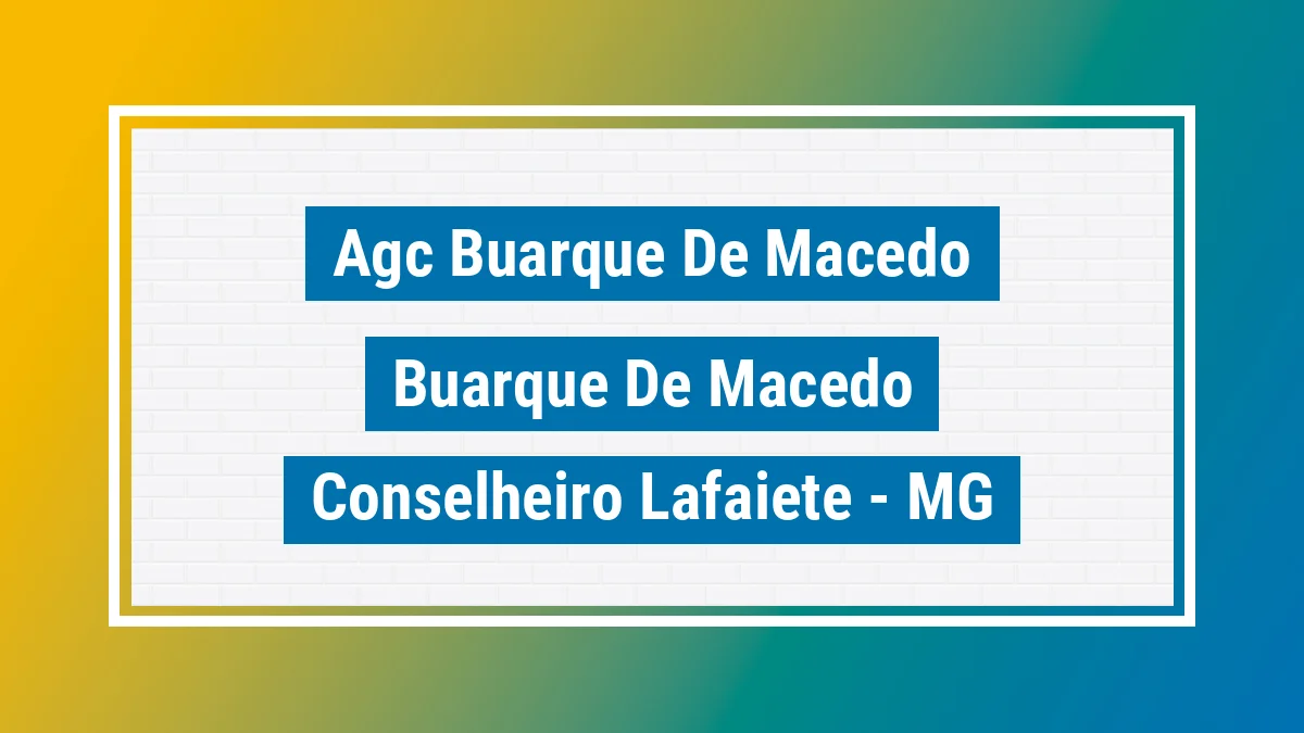 Unidade de agência dos Correios Agc Buarque de Macedo Buarque de Macedo Conselheiro Lafaiete MG