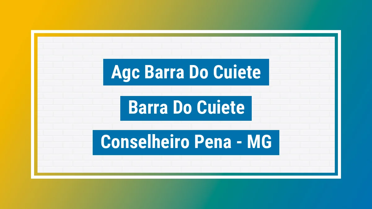 Unidade de agência dos Correios Agc Barra do Cuiete Barra do Cuieté Conselheiro Pena MG