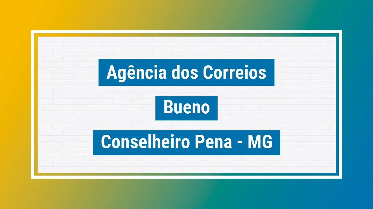 Imagem ilustrativa correios Bueno Conselheiro Pena MG