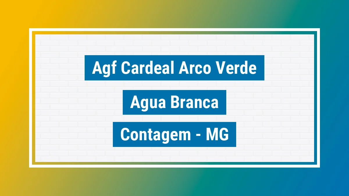 Unidade de agência dos Correios Agf Cardeal Arco Verde Água Branca Contagem MG
