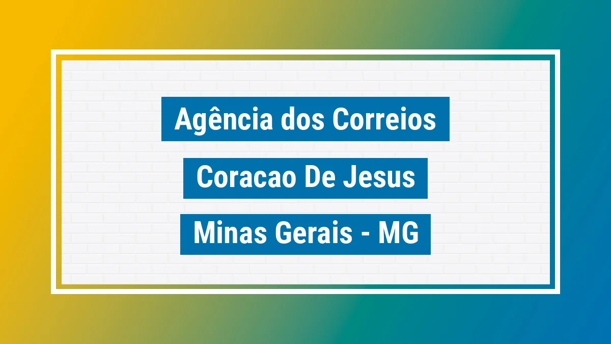 Imagem ilustrativa correios Coração de Jesus MG