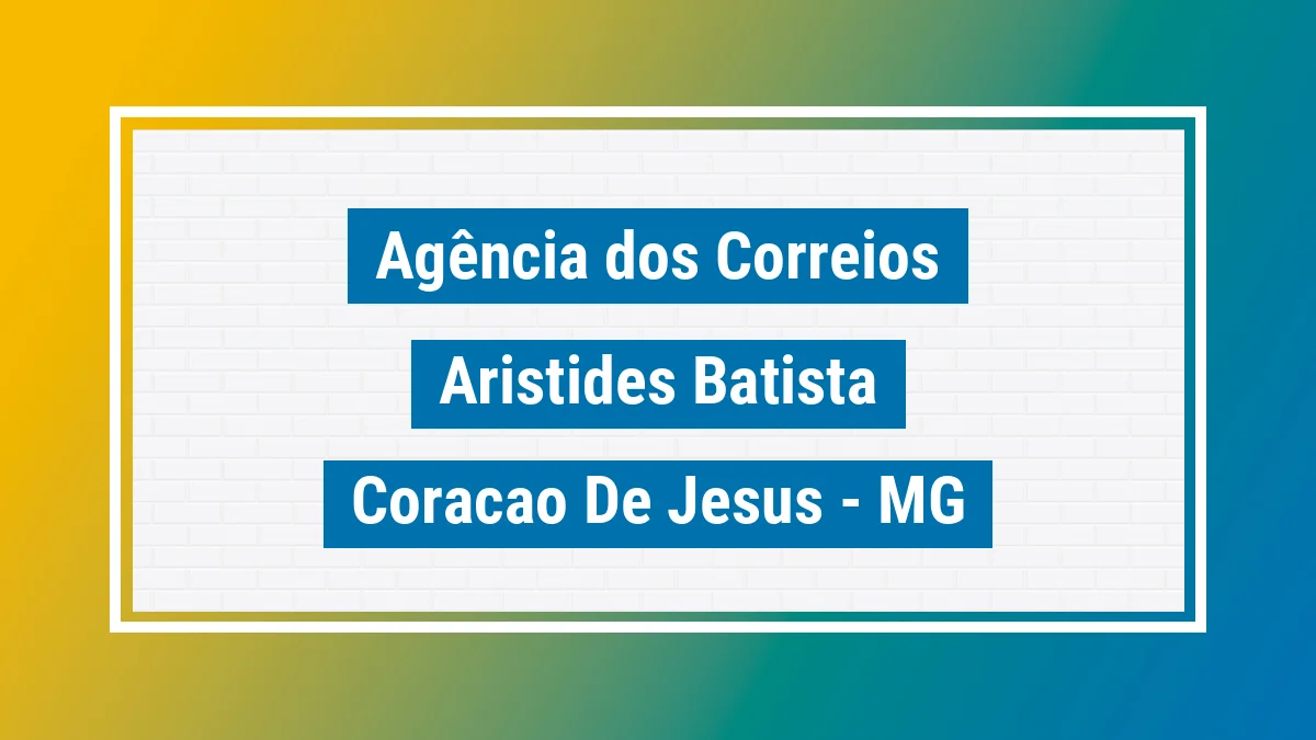 Imagem ilustrativa correios Aristides Batista Coração de Jesus MG