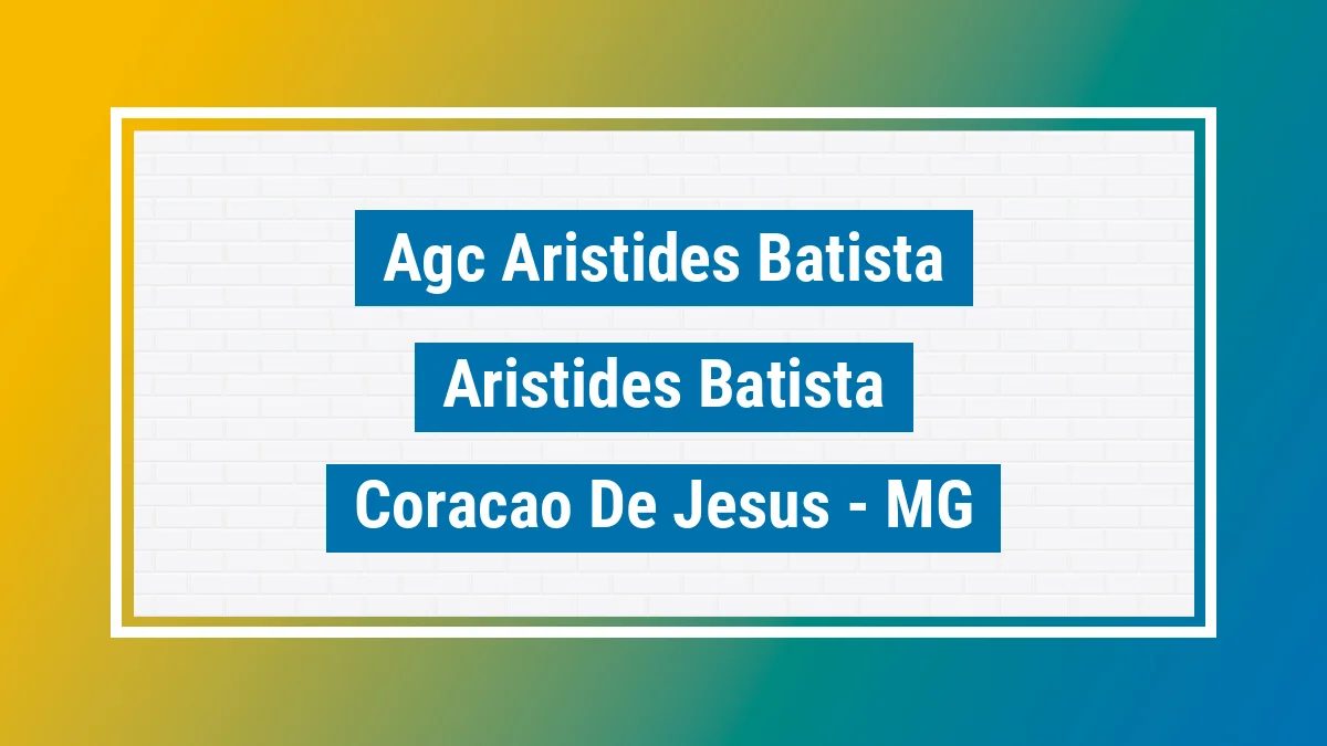 Unidade de agência dos Correios Agc Aristides Batista Aristides Batista Coração de Jesus MG