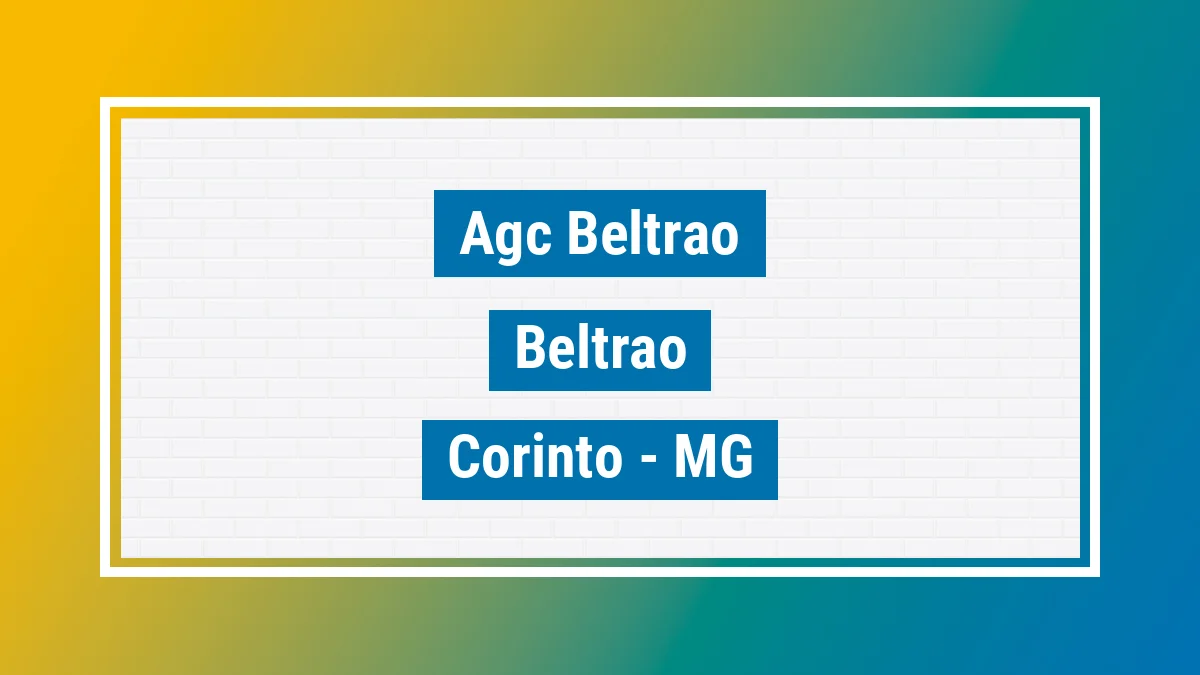 Unidade de agência dos Correios Agc Beltrao Beltrão Corinto MG