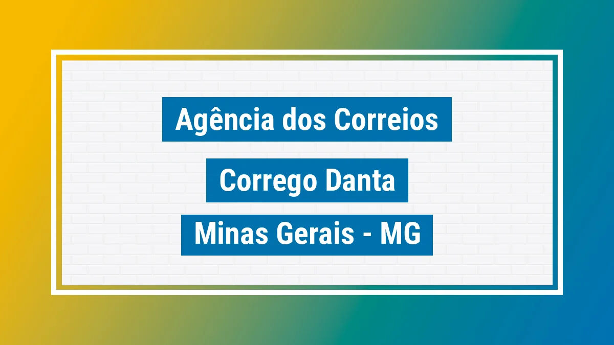 Imagem ilustrativa correios Córrego Danta MG