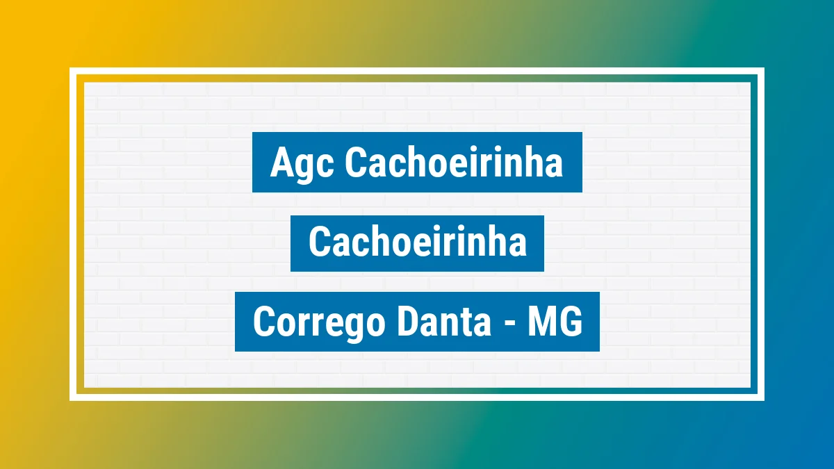 Unidade de agência dos Correios Agc Cachoeirinha Cachoeirinha Córrego Danta MG