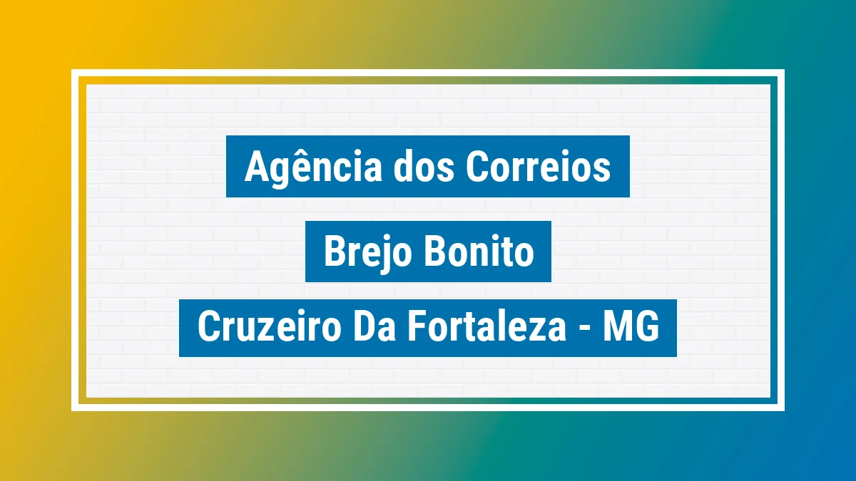 Imagem ilustrativa correios Brejo Bonito Cruzeiro da Fortaleza MG